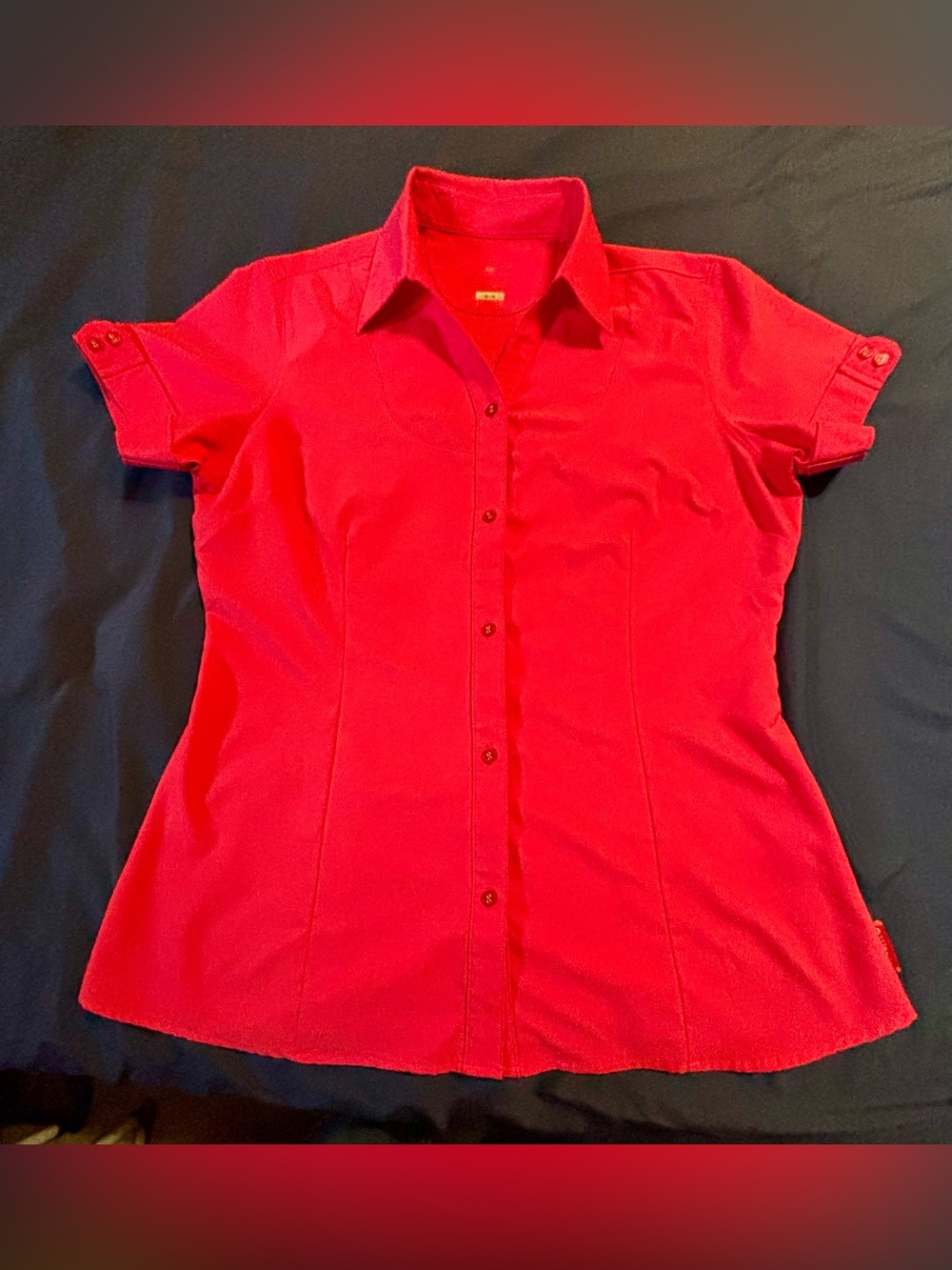 Merrill Women's Button-Front Short Sleeve Shirt - pink